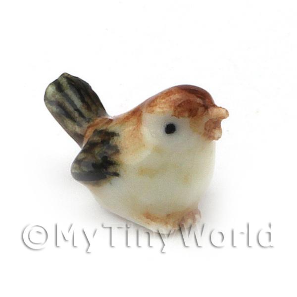 1/12 Scale Dolls House Miniatures | Handmade Dolls House Miniature Very Fine Ceramic Singing Sparrow