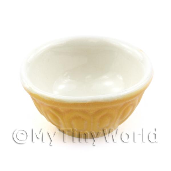 1/12 Scale Dolls House Miniatures  | Medium size Old Style 2 Colour Mixing Bowl 
