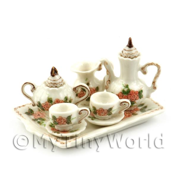 1/12 Scale Dolls House Miniatures  | Dolls House Miniature Old Style 6 Piece Ceramic Coffee Set 