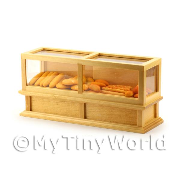 1/12 Scale Dolls House Miniatures  | Dolls House Miniature Filled Wood Bakery Stall