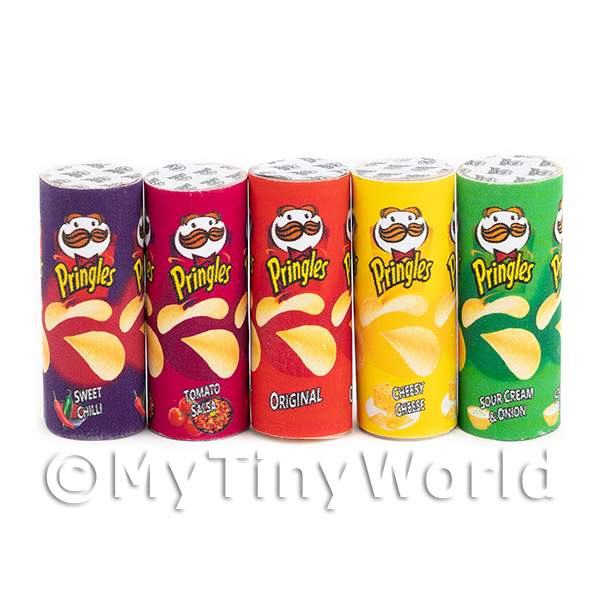1/12 Scale Dolls House Miniatures | Dolls House Miniature Tubes Of Assorted Pringles