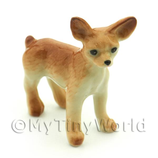 1/12 Scale Dolls House Miniatures  | Dolls House Miniature Ceramic Standing Chihuahua