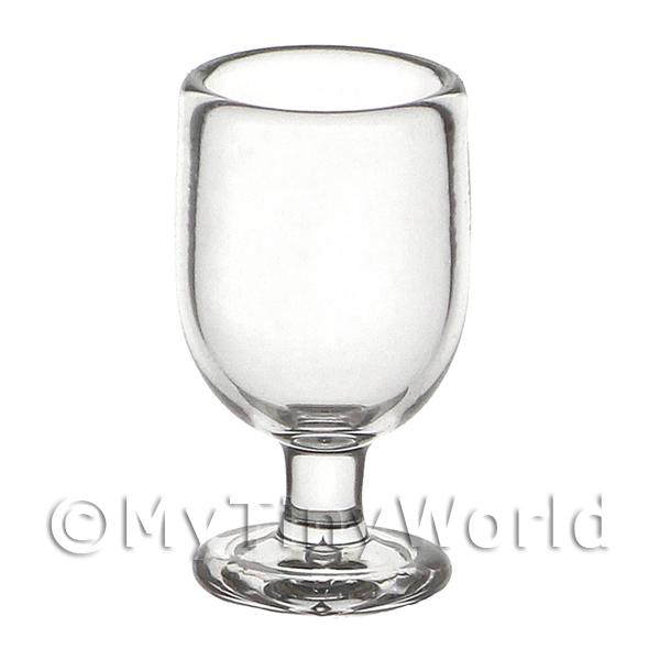 Dolls House Glassware - Dolls House Miniature Handmade Clear Short Stemmed  Wine Glass, Product Code 11166