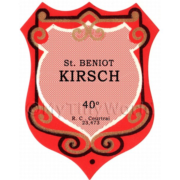 1/12 Scale Dolls House Miniatures  | Benoit Kirsch Miniature Dolls House Liqueur Label