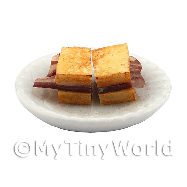 1/12 Scale Dolls House Miniatures  | Dolls House Miniature Chunky Bacon Sandwich