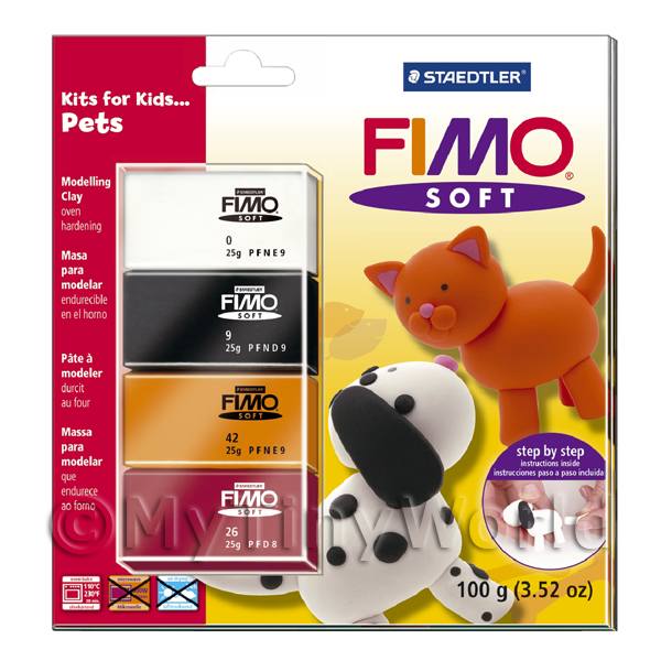 1/12 Scale Dolls House Miniatures  | FIMO Soft Polymer Clay Kits For Kids Pets