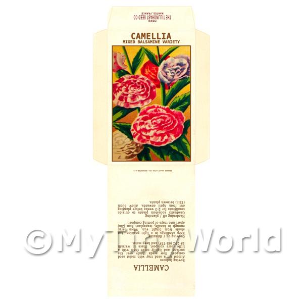1/12 Scale Dolls House Miniatures  | Mixed Camellia Dolls House Miniature Seed Packet 