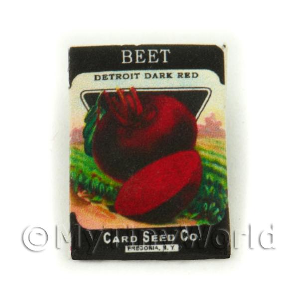 1/12 Scale Dolls House Miniatures  | Dolls House Miniature Garden Detroit Beetroot Seed Packet