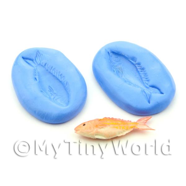 1/12 Scale Dolls House Miniatures  | Dolls House Miniature Orange And Pink Silicone Fish Mould