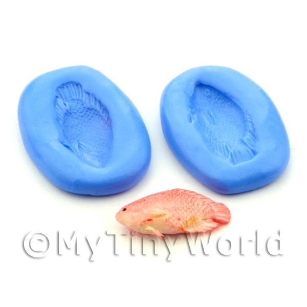 1/12 Scale Dolls House Miniatures  | Dolls House Miniature 2 Part Pink Silicone Fish Mould