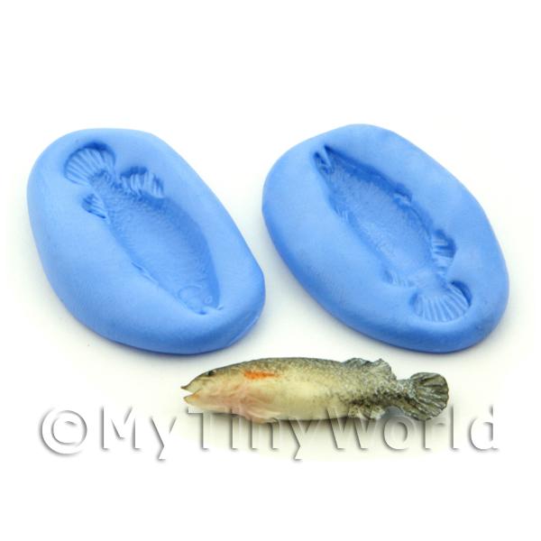 1/12 Scale Dolls House Miniatures  | Dolls House Miniature 2 Part Silver Fish Silicone Mould