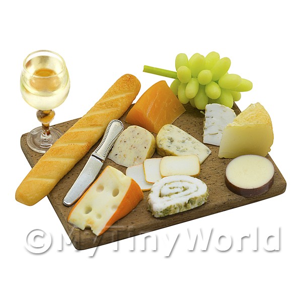 1/12 Scale Dolls House Miniatures  | Dolls House Miniature Large Cheese Board Selection