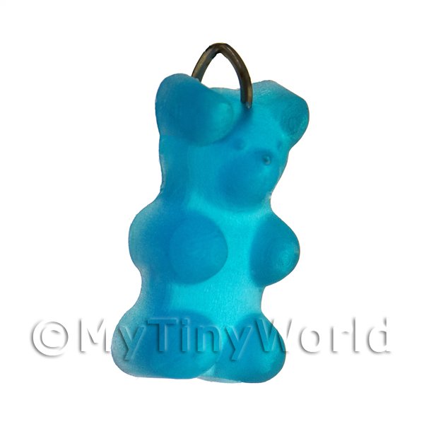1/12 Scale Dolls House Miniatures  | Translucent Light Blue Jelly Bear Charm