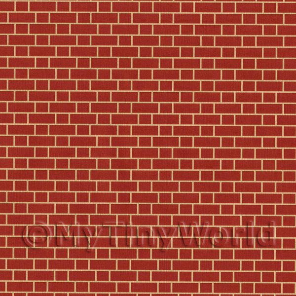 1/12 Scale Dolls House Miniatures  | Dolls House Miniature Red Brick Cladding Paper