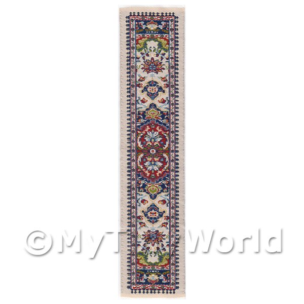 1/12 Scale Dolls House Miniatures | Dolls House Miniature 24cm Woven Turkish Hall Runner (TR030)
