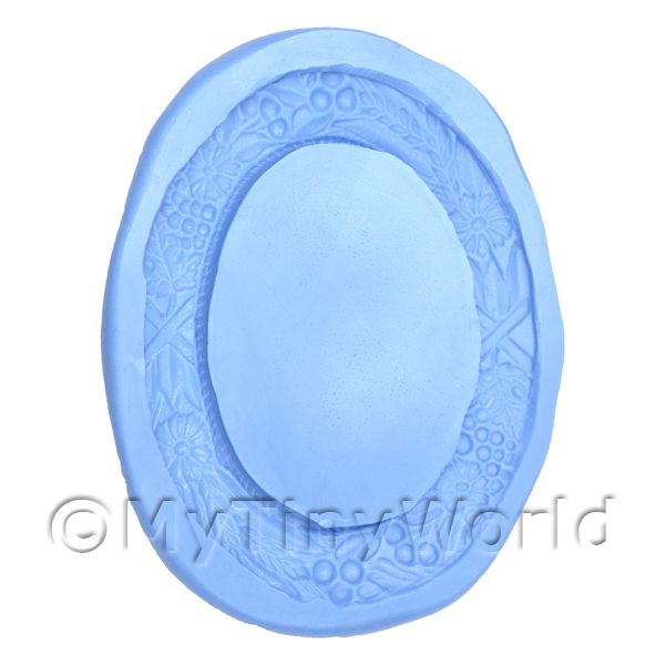 1/12 Scale Dolls House Miniatures  | Dolls House Miniature Reusable Large Oval Frame Silicone Mould