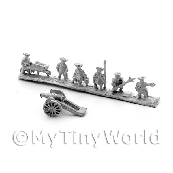 1/12 Scale Dolls House Miniatures  | Dolls House Metal Marlburian Artillery and Crew 