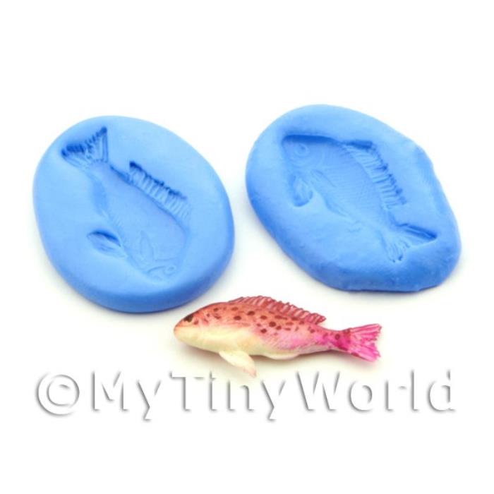 Dolls House Miniature Pink Spotty Silicone Fish Mould