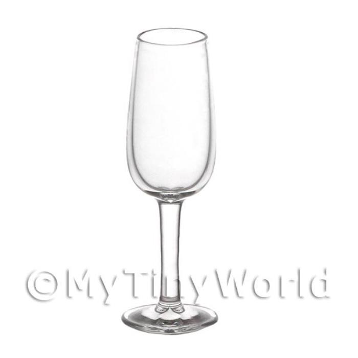 Dolls House Miniature Handmade Narrow Necked Clear Wine Glass
