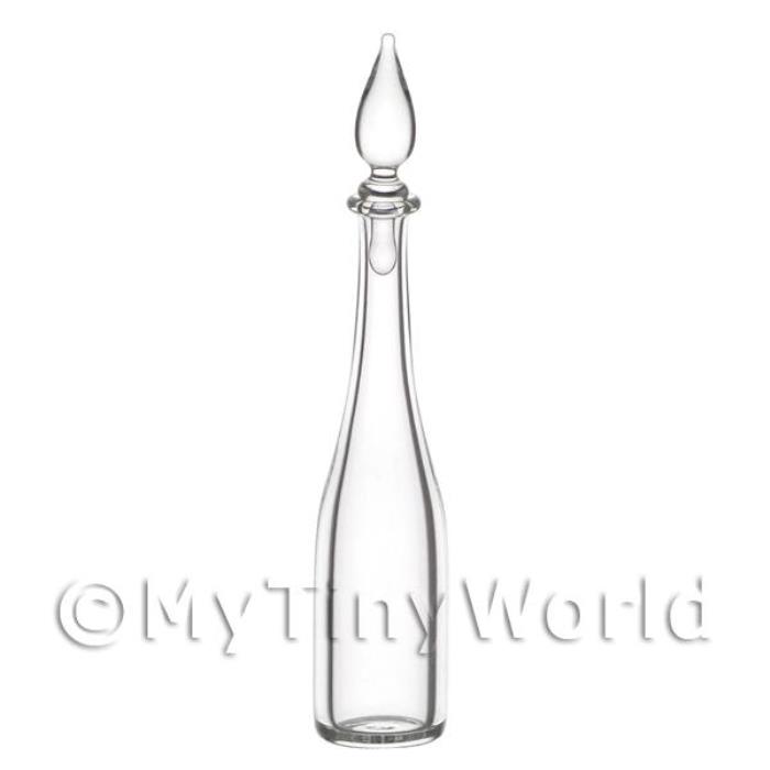 Tall Dolls House Miniature Bottle Shaped Glass Decanter