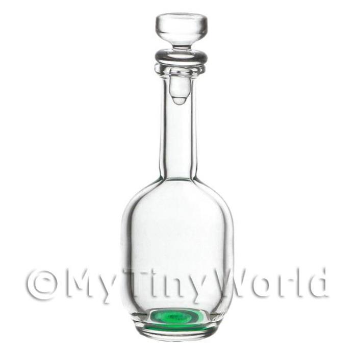 Dolls House Miniature Handmade Green Based Glass Decanter