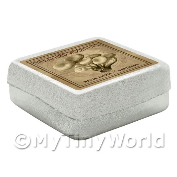 Dolls House Miniature Apothecary Sheathed Woodtuft Fungi Sepia Box