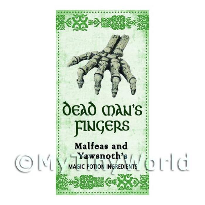 Dolls House Miniature Dead Mans Fingers Magic Label  (S3)
