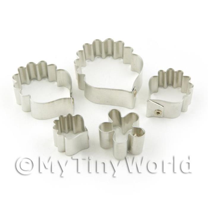 Set of 5 Metal Strawberry Plant Sugar Craft Cutters