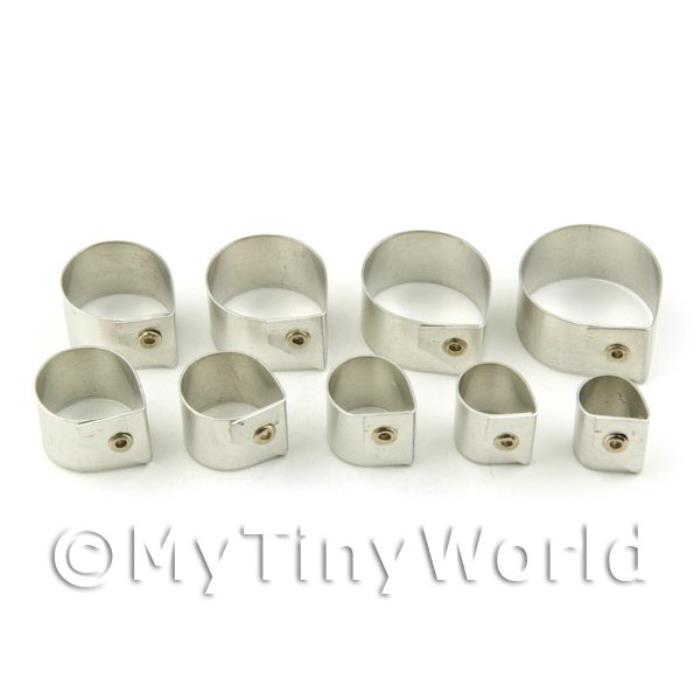 Set of 9 Assorted Size Metal Rose Sugar Craft Cutters