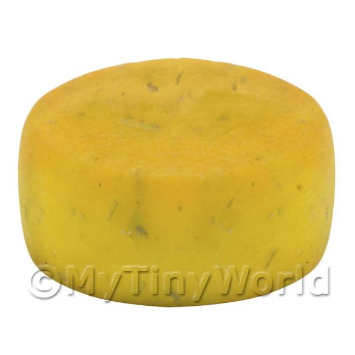 Dolls House Miniature Handmade Whole Garlic And Herb Cheese Wheel