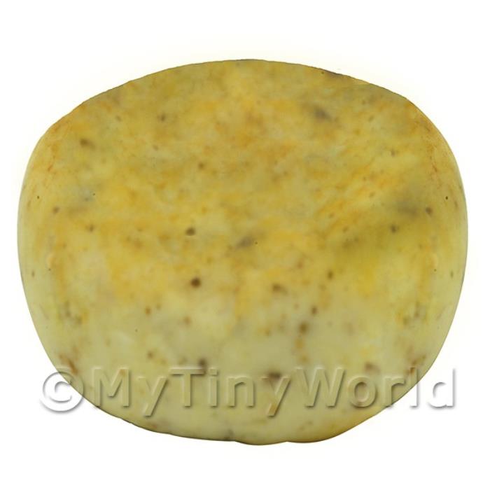 Dolls House Miniature Handmade Whole Mustard Cheese Wheel