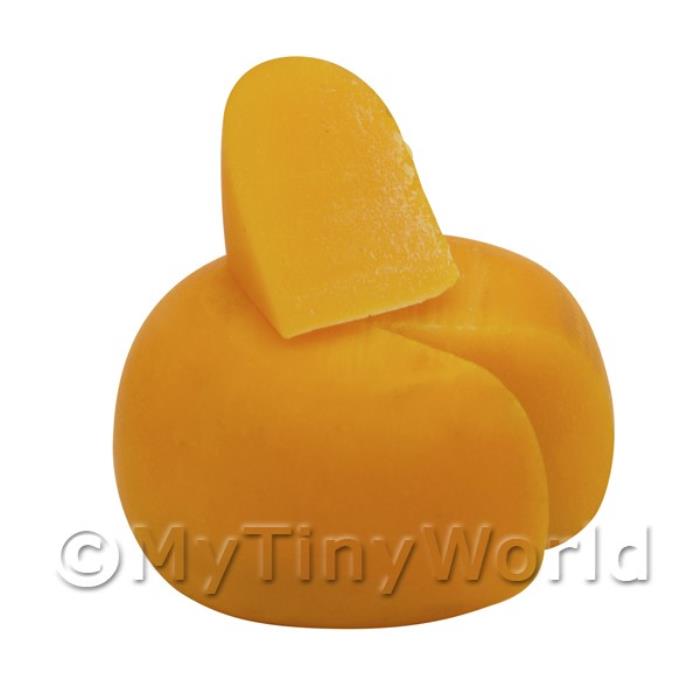 Dolls House Miniature Handmade Red Leicester Cheese Wheel