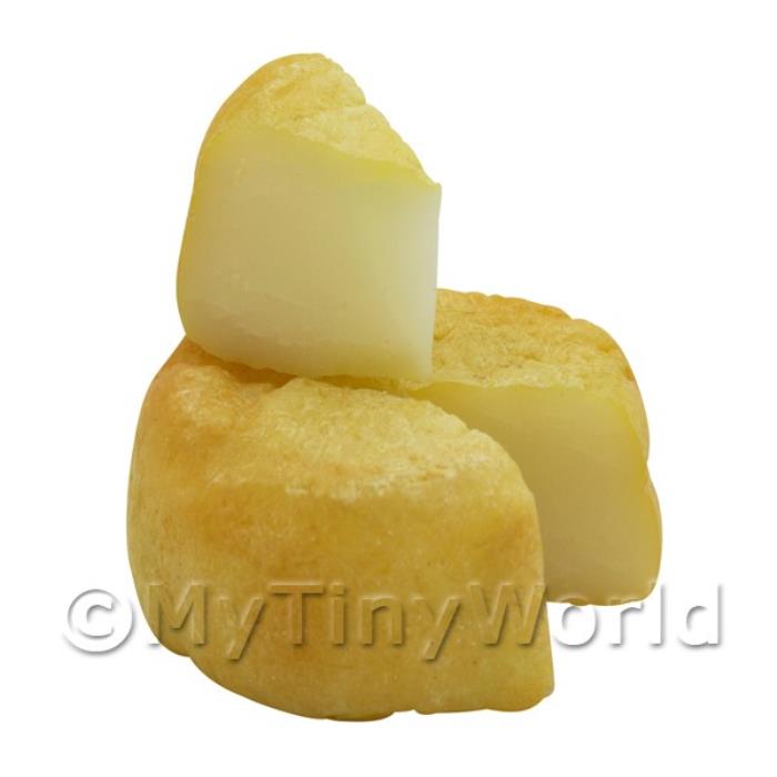 Dolls House Miniature Handmade Washed Rind Goats Cheese Wheel