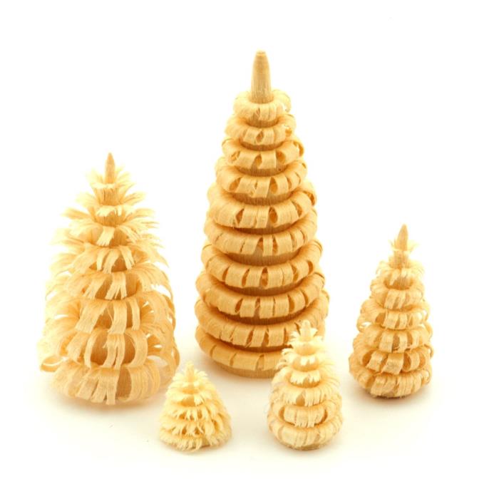 Handmade German Plain Wood Tree Set