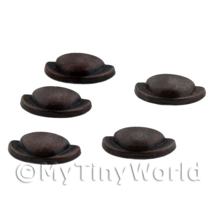 Dolls House Miniature Set of 5 Bronze Effect Metal Handles