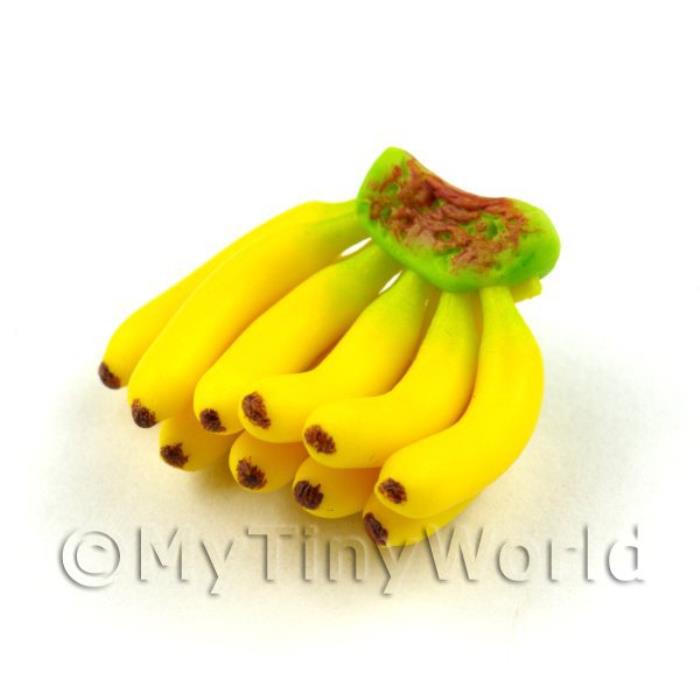 One Handmade Dolls House Miniature Bunch of Bananas