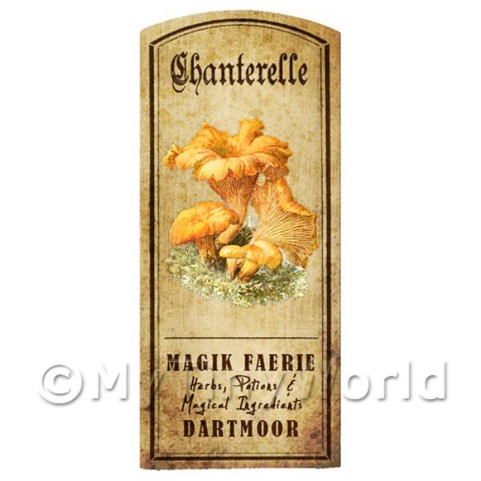 Dolls House Miniature Apothecary Chanterelle- Fungi Colour Label