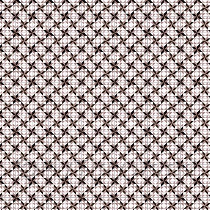 Miniature Intricate Pale Mauve And Black Geometric Design Tile Sheet