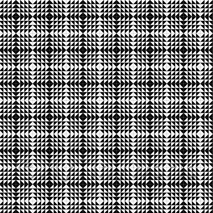 Miniature Black And White Triangular Pattern Tile Sheet With Grey Grout