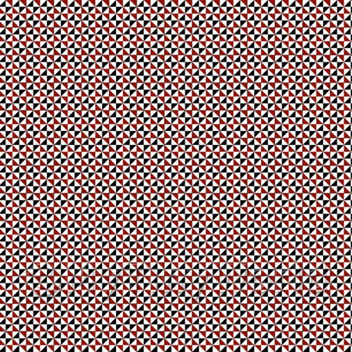 Miniature Black And Red Small Triangular Design Tile Sheet With Black Grout