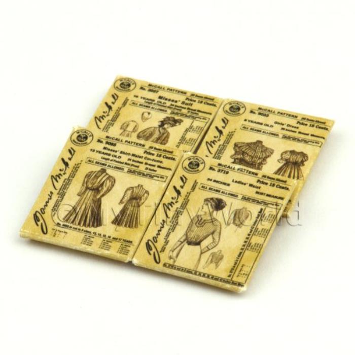 4 Mini Victorian Dress Pattern Packets (VDPS03)