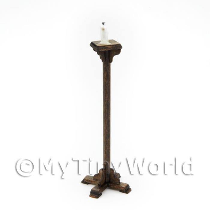 Dolls House Miniature Handmade Standing Candlestick Holder
