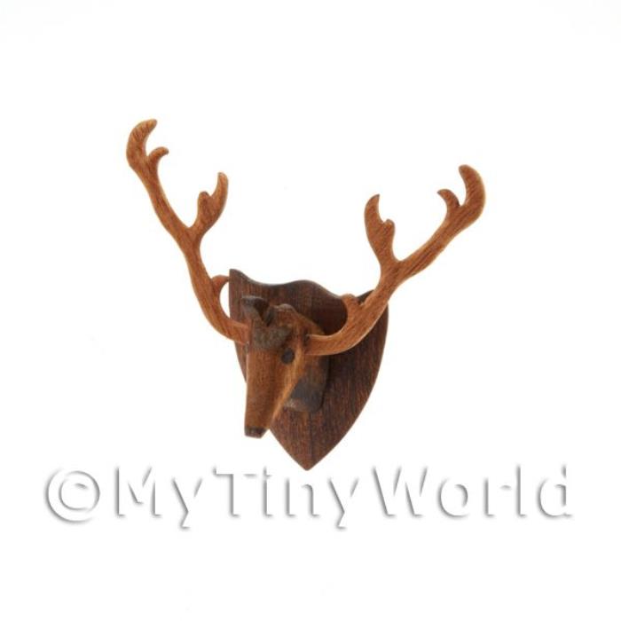 Dolls House Miniature Handmade Wall Mountable Stags Head
