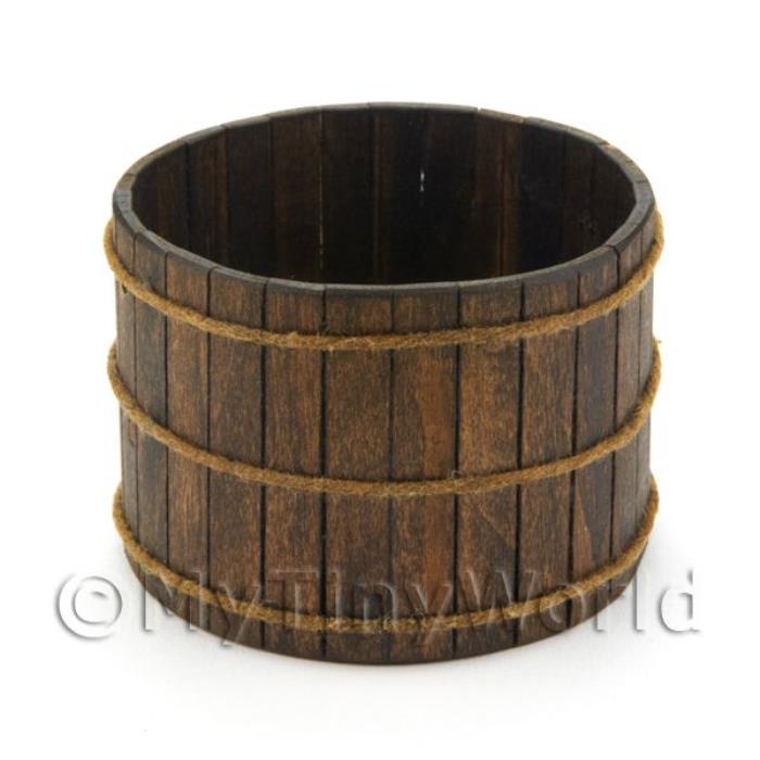 Individual Slatted Handmade Dolls House Miniature Round Bath