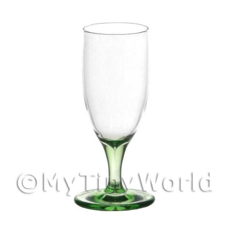 Beautiful Dolls House Miniature Handmade Green Based Wine Glass
