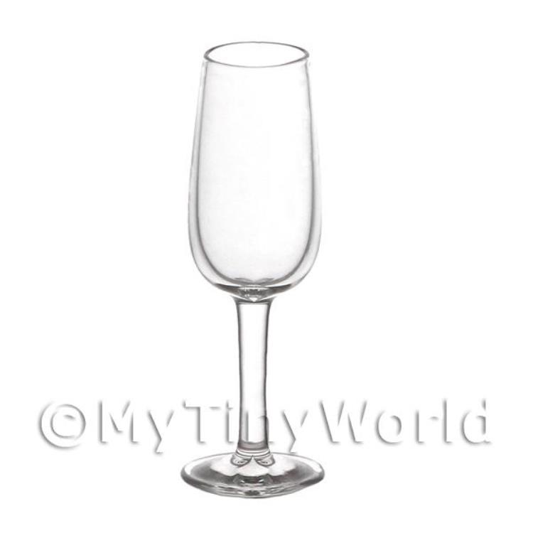 Dolls House Miniature Handmade Narrow Necked Clear Wine Glass