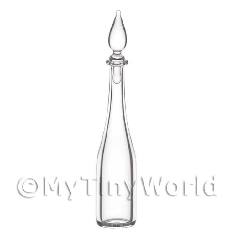 Tall Dolls House Miniature Bottle Shaped Glass Decanter