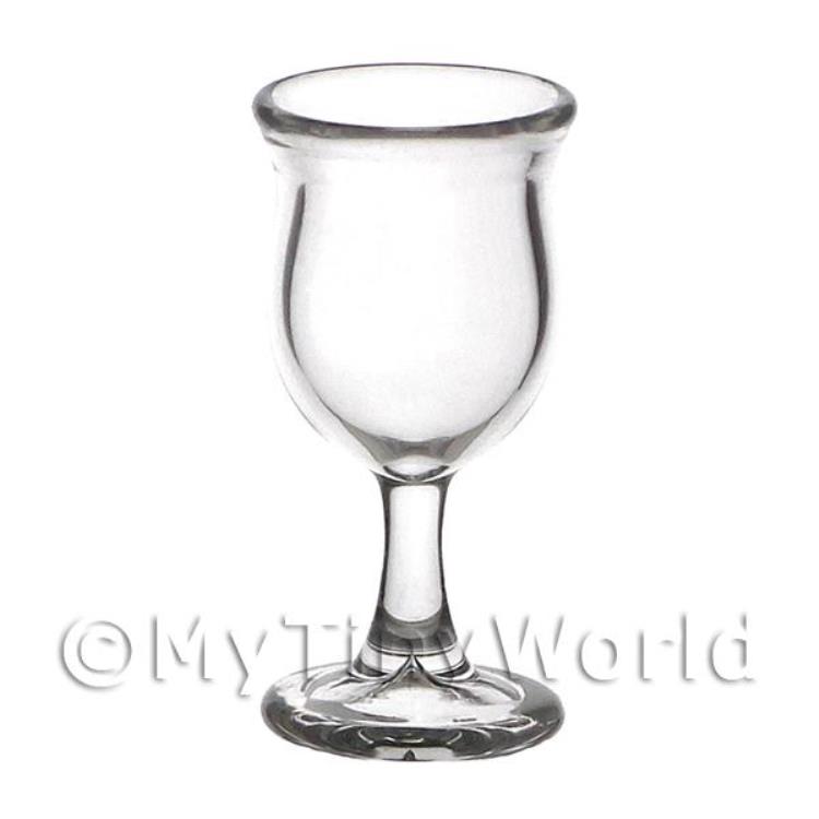 Dolls House Miniature Handmade Small Bell Shaped Wine Glass