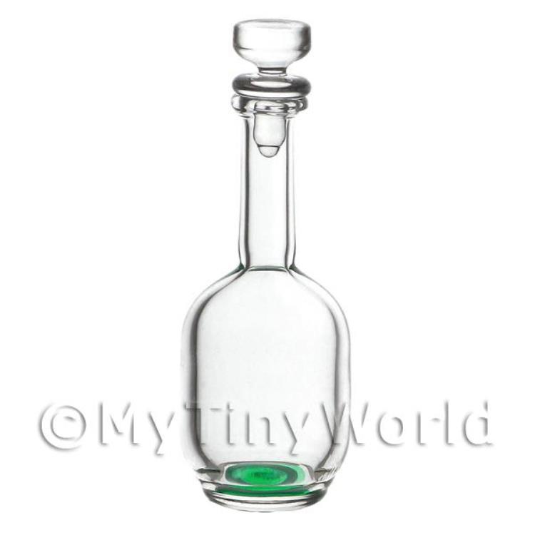 Dolls House Miniature Handmade Green Based Glass Decanter
