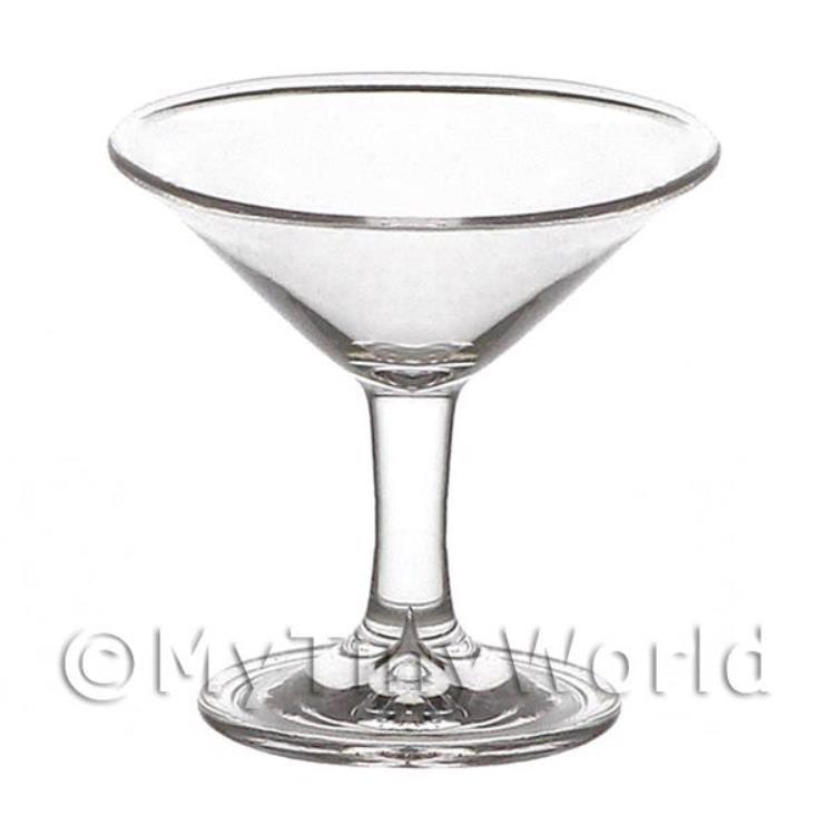 Dolls House Miniature Handmade Classic Clear Cocktail Glass